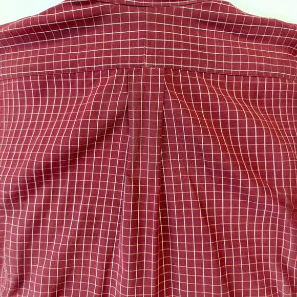 Vintage Polo RalphLauren Blake Button Down Shirt Men 16 Red White Plaid Pony 90s - Picture 5 of 11